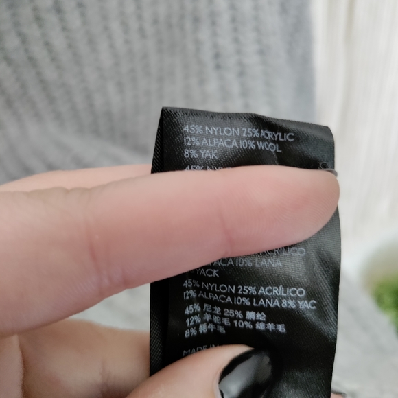 Anthropologie Maeve Athena Cowl Neck Sweater Small Grey Thick Knit Cropped - Picture 8 of 12